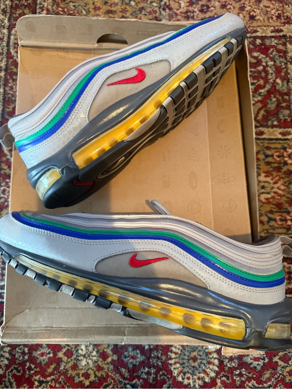 Nike Air Max 97 Nintendo 64 - White with Red, Blue & Green Accents